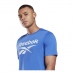 Heren-T-Shirt met Korte Mouwen Reebok Workout Ready Supremium Blauw