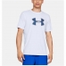 Men’s Short Sleeve T-Shirt Under Armour Fleece Big Logo White