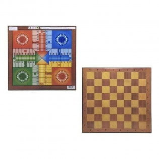 Schach- und Dame-Brett Colorbaby Backgammon Holz (4 Stück)