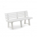Bench with backrest IPAE Progarden ORCHIDEA White polypropylene (145 x 49 x 74 cm)
