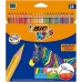 Värvilised pliiatsid Bic Kids Evolution Stripes Mitmevärviline 24 Tükid, osad