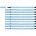 huopakärkiset kynät Stabilo Pen 68 Fluoresoiva Sininen (10 Kappaletta)