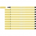 huopakärkiset kynät Stabilo Pen 68 Keltainen (10 Kappaletta)
