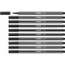 Markeerstiften Stabilo Pen 68 Zwart (10 Onderdelen)