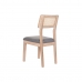 Valgomojo kėdė DKD Home Decor Eglė Poliesteris Tamsiai pilka (46 x 53 x 90 cm)