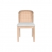Jedálenská stolička DKD Home Decor Jedľa Polyester Svetlo šedá (46 x 61 x 86 cm)