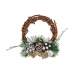 Advent wreathe 20,32 cm 22 x 8 x 22 cm Silver Wood Green Plastic