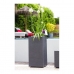 Plant pot EDA Graphit Grey Dark grey Plastic Squared 39,5 x 39,5 x 80 cm