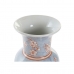 Vase DKD Home Decor 13 x 13 x 31 cm Porcelaine Bleu Orange Oriental