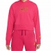 Sweatshirt med hætte til piger  CROP HOODIE  Nike DM8372 666  Pink