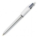 Pildspalva Bic Shine Silver Balts Sudrabains (12 Daudzums)
