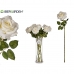 Flor Decorativa Branco Papel Plástico (12 Unidades)