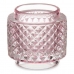Kaarshouder Roze Glas (7,5 x 7,5 x 7,5 cm)