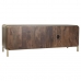 TV furniture DKD Home Decor Brown Steel Mango wood (140 x 40 x 48 cm)