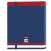 Raccoglitore ad anelli Safta University A4 Rosso Blu Marino (27 x 32 x 3.5 cm)