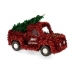 Декоративная фигура Автомобиль Рождество Мишура 15 x 18 x 27 cm Красный Зеленый Пластик полипропилен