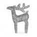 Коледен елен Сребрист Метал 30 x 43,5 x 10 cm