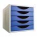 Classeur modulaire Archivo 2000 ArchivoTec Serie 4000 5 tiroirs Din A4 Bleu 34 x 27 x 26 cm