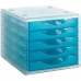 Dulap de dosare modular Archivo 2000 ArchivoTec Serie 4000 5 sertare Din A4 Albastru 34 x 27 x 26 cm