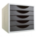 Modular Filing Cabinet Archivo 2000 ArchivoTec Serie 4000 5 drawers Din A4 Black 34 x 27 x 26 cm