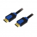 Câble HDMI LogiLink CHB1105 Bleu/Noir 5 m