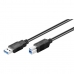USB A til USB B-kabel EDM Sort 1,8 m