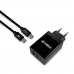 Seinälaturi + USB A - USB C kaapeli Subblim CARGADOR ULTRA RAPIDO 2xUSB DE PARED PD18W+2.4A + Cable C to C Negro