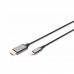Cable HDMI Digitus DIGITUS Cable adaptador de vídeo USB-C™ - HDMI®, UHD 4K / 30 Hz Gris 1,8 m