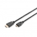HDMI Kabelis Digitus DIGITUS Cable de conexión High speed HDMI Melns 3 m