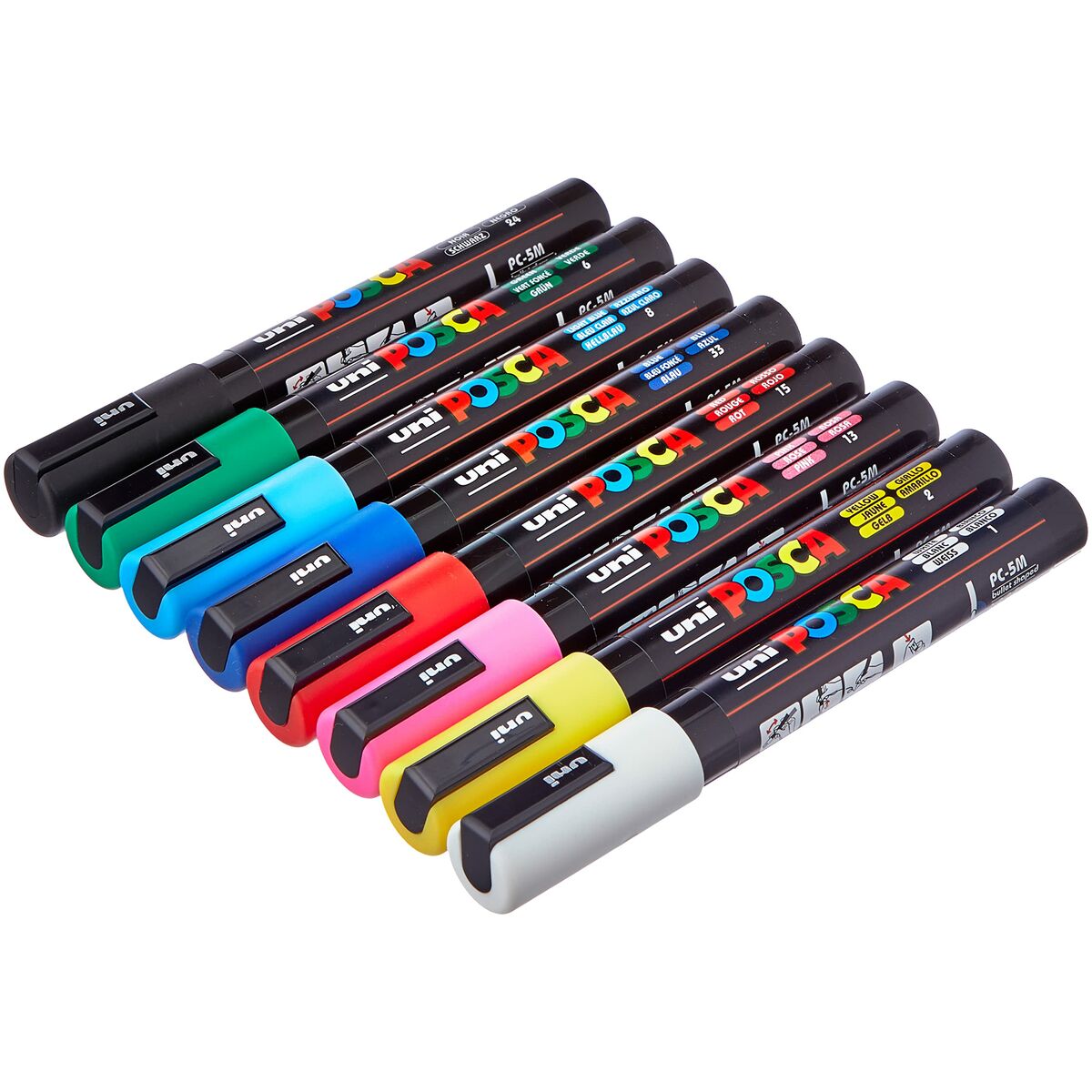 Set markerjev Uni-Ball POSCA Basic PC-5M Pisana