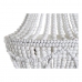 Lampadario DKD Home Decor Bianco Metallo Plastica Legno MDF 40 W 220 V 40 x 40 x 60 cm