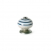 Gumb Rei e501 Krožen Porcelan Modra Kovina 4 kosov (Ø 40 x 36 mm)