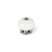 Doorknob Rei e517 Circular Porcelain Metal White 4 Units (Ø 40 x 36 mm)