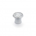 Doorknob Rei 943 Circular Chromed Crystal Aluminium 4 Units (Ø 27 x 23 mm)