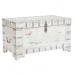 Coffre DKD Home Decor Blanc Marron Clair Bois de manguier 78,7 x 43 x 45,7 cm