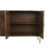 Sidebord DKD Home Decor Gyllen Mørkebrunt Metall Treverk av mangotre 170 x 40 x 90 cm