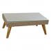 Ensemble Table avec 3 Sièges DKD Home Decor MB-166666 137 x 66 x 70,5 cm Verre Bois rotin synthétique Acier (4 pcs)