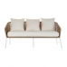 Sofa og bordsett DKD Home Decor MB-179038 Hagen Beige Metall Aluminium Tau 151,5 x 72 x 70 cm (4 pcs)