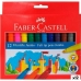 Set de Rotuladores Faber-Castell Jumbo Estuche Multicolor (12 Unidades)
