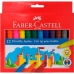 Set de Rotuladores Faber-Castell Jumbo Estuche Multicolor (12 Unidades)