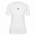 Naisten T-paita Adidas Techfit Training Valkoinen