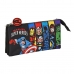 Tredobbelt bæretaske The Avengers Super heroes Sort (22 x 12 x 3 cm)