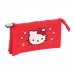 Piórnik Potrójny Hello Kitty Spring Czerwony (22 x 12 x 3 cm)