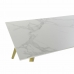 Dining Table DKD Home Decor Ceramic Golden Metal White 160 x 90 x 76 cm