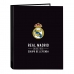 Ringpärm Real Madrid C.F. Corporativa Svart A4 (26.5 x 33 x 4 cm)