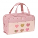 Mokyklinis higienos reikmenų krepšys Glow Lab Hearts Rožinė (31 x 14 x 19 cm)