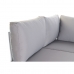 Dārza dīvāns DKD Home Decor Balts Pelēks Metāls Sveķi Tērauds 30 x 40 cm 212 x 155 x 79 cm 228 x 155 x 79 cm