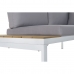 Dārza dīvāns DKD Home Decor Balts Pelēks Metāls Sveķi Tērauds 30 x 40 cm 212 x 155 x 79 cm 228 x 155 x 79 cm