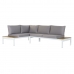 Sodo sofa DKD Home Decor Balta Pilka Metalinis Derva Plienas 30 x 40 cm 212 x 155 x 79 cm 228 x 155 x 79 cm