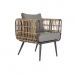 Set Stol i 3 Stolice DKD Home Decor Smeđa Aluminij sintetički ratan 144 x 67 x 74 cm